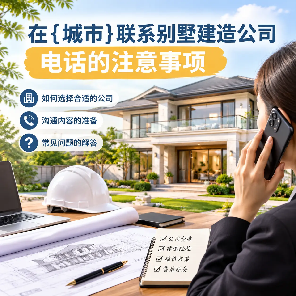 在三穗联系别墅建造公司电话的注意事项