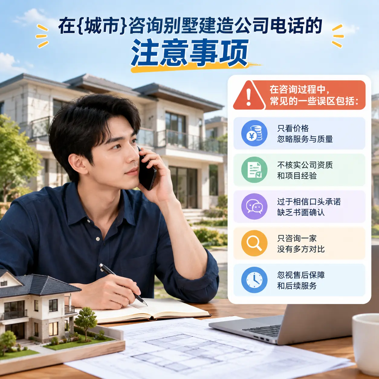 在三穗咨询别墅建造公司电话的注意事项